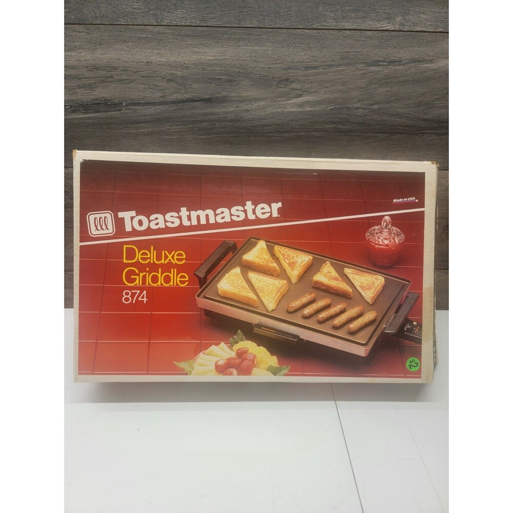Toastmaster Electric Non-Stick Griddle Model 874 USA Made 16"x12"